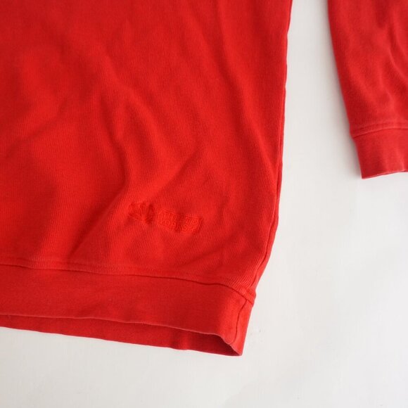Vintage Athletic Works Red 100% Cotton Long Sleeve Lightweight Sweater Large - Picture 5 of 13